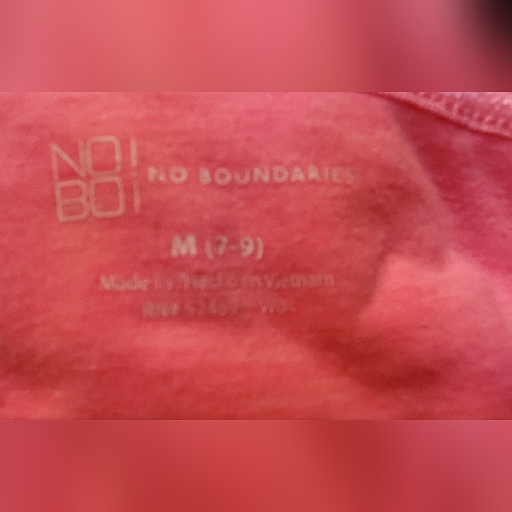 2 Tank Tops: 1 Black & 1 Pink - No Boundaries (M 7-9) - Picture 4 of 4